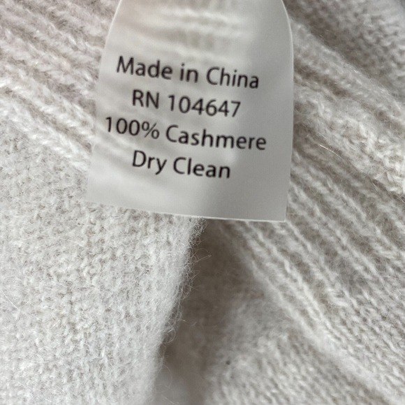 Kinross 100% Cashmere Cardigan Sweater Women XS Open Front Draped Ivory Coastal‎ - Picture 10 of 14